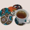 Onderzetters kurk in African style made by PAS CREATIONS