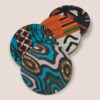 Onderzetters kurk in African style made by PAS CREATIONS